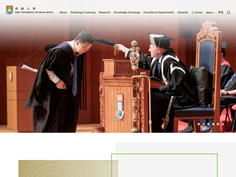 Website Screenshot of The University of Hong Kong