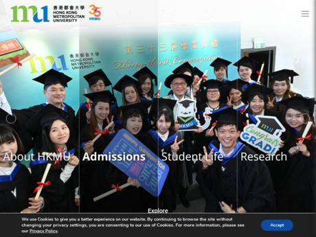 Website Screenshot of Hong Kong Metropolitan University