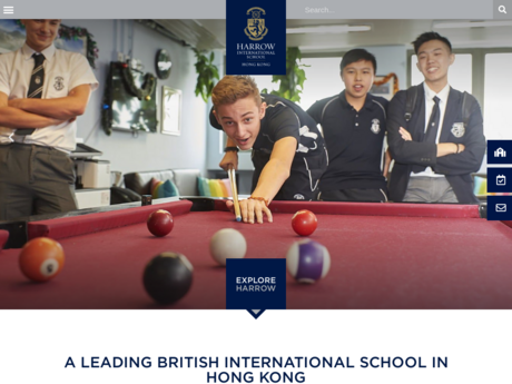 Website Screenshot of Harrow International School Hong Kong