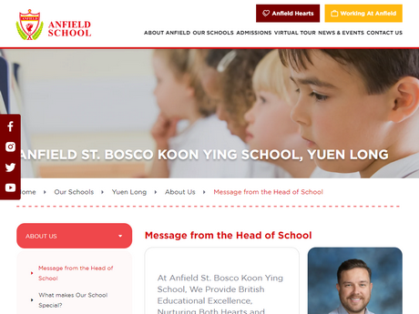 Website Screenshot of Anfield St. Bosco Koon Ying School