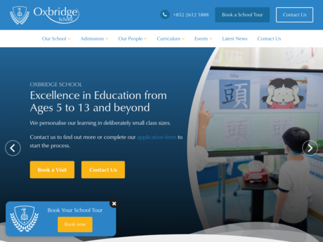 Website Screenshot of Oxbridge British School